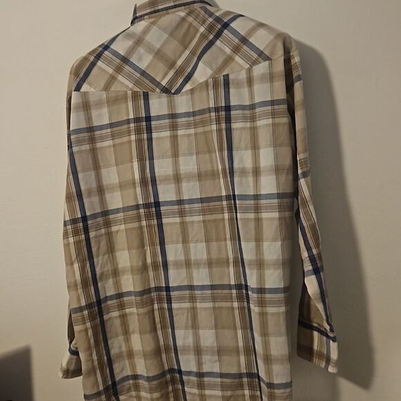 Plains Western Wear Long Sleeve Snap Button Down Shirt Size XXLT - Picture 6 of 7